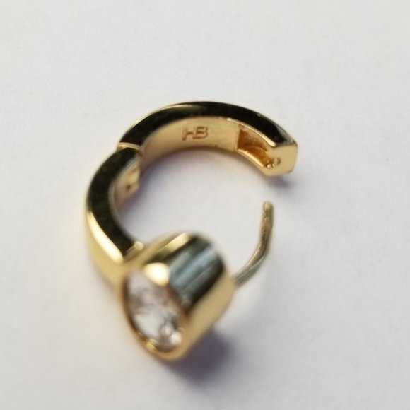 Henri Bendel Gold Huggy Hoop Earrings - Picture 4 of 6